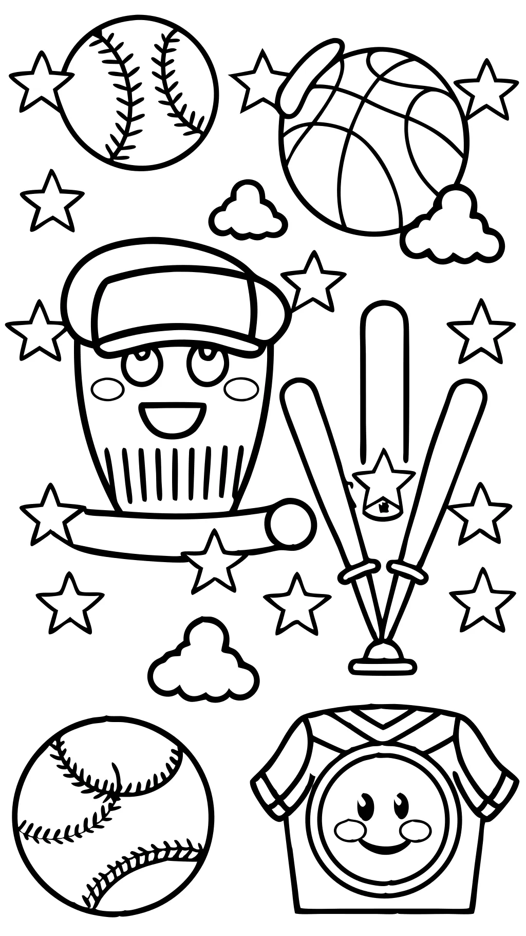 free baseball coloring pages